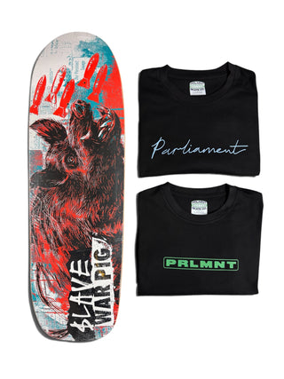 Parliament - 1x $LAVE 9.5" deck & 2x Parliament T-Shirts Bundle