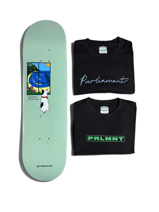Parliament - 1x Poolroom 8.4" deck & 2x Parliament T-Shirts Bundle