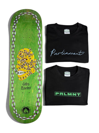Parliament - 1x Black Label 8.75" deck & 2x Parliament T-Shirts Bundle