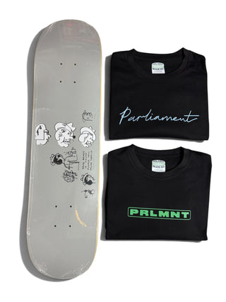 Parliament - 1x Polar 8.0" deck & 2x Parliament T-Shirts Bundle