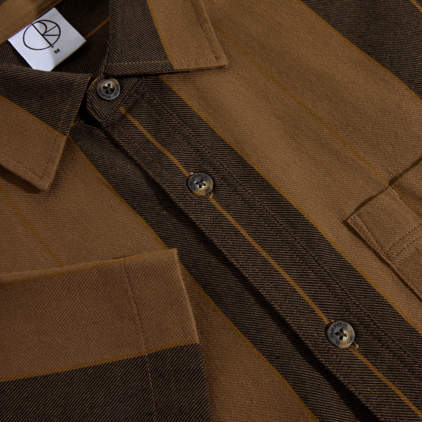 Polar Skate Co. - Mitchell Shirt - Brown Block Stripe