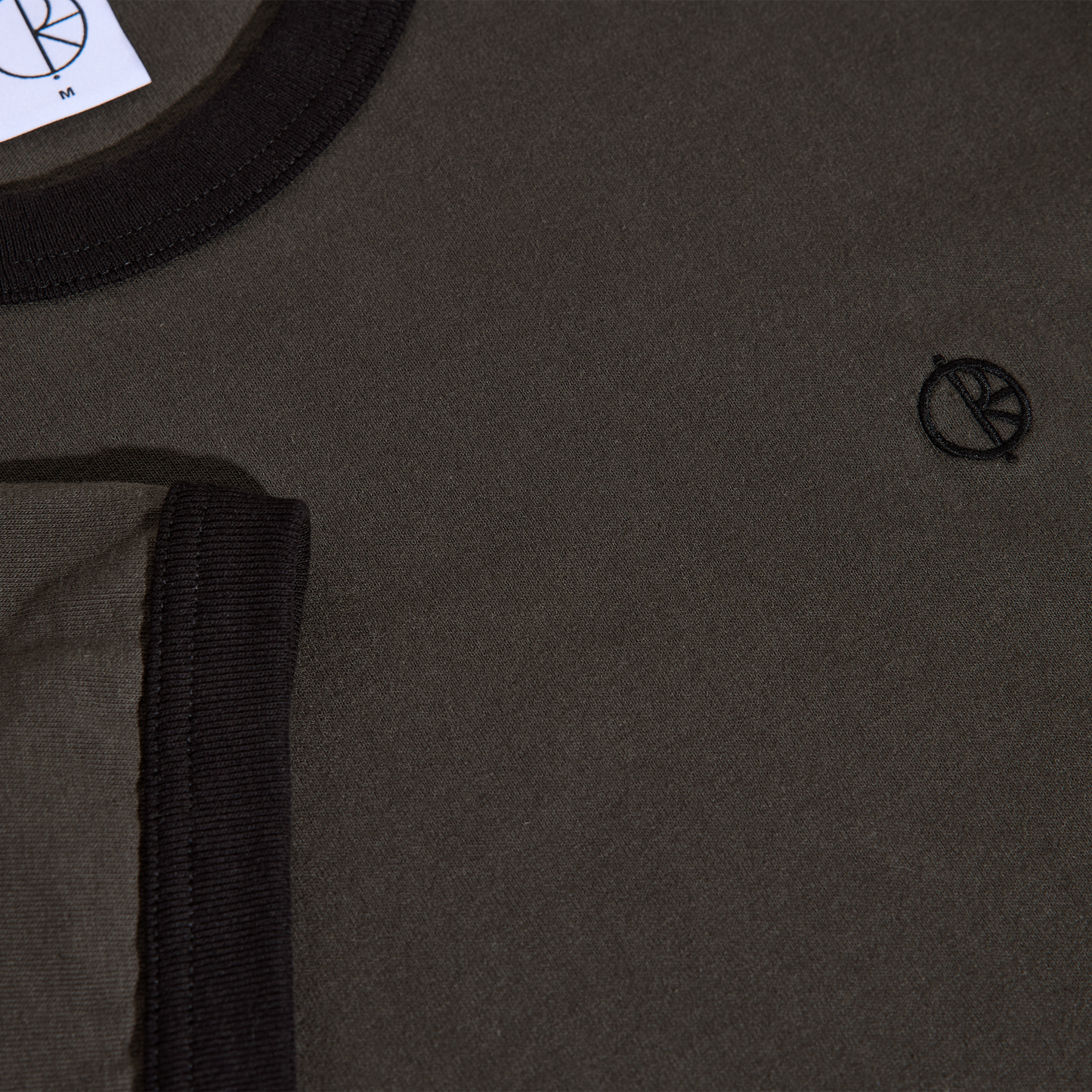 Polar Skate Co. Ringer Tee - Dirty Black/Black