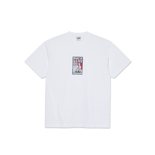 Polar Skate Co. Tee | Take A Seat - White