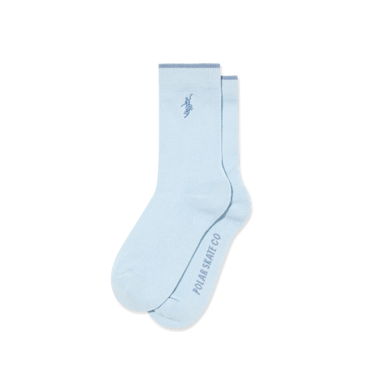 Polar Skate Co. - Business Socks | No Complies Forever - Light Blue
