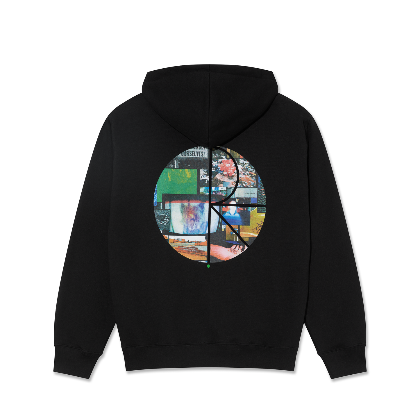 Polar Skate Co. - Dave Hoodie | Fill Logo | Ourselves Collage - Black