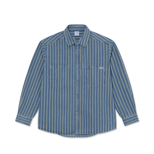 Polar Skate Co. - Mike Shirt | Denim - Blue / Yellow