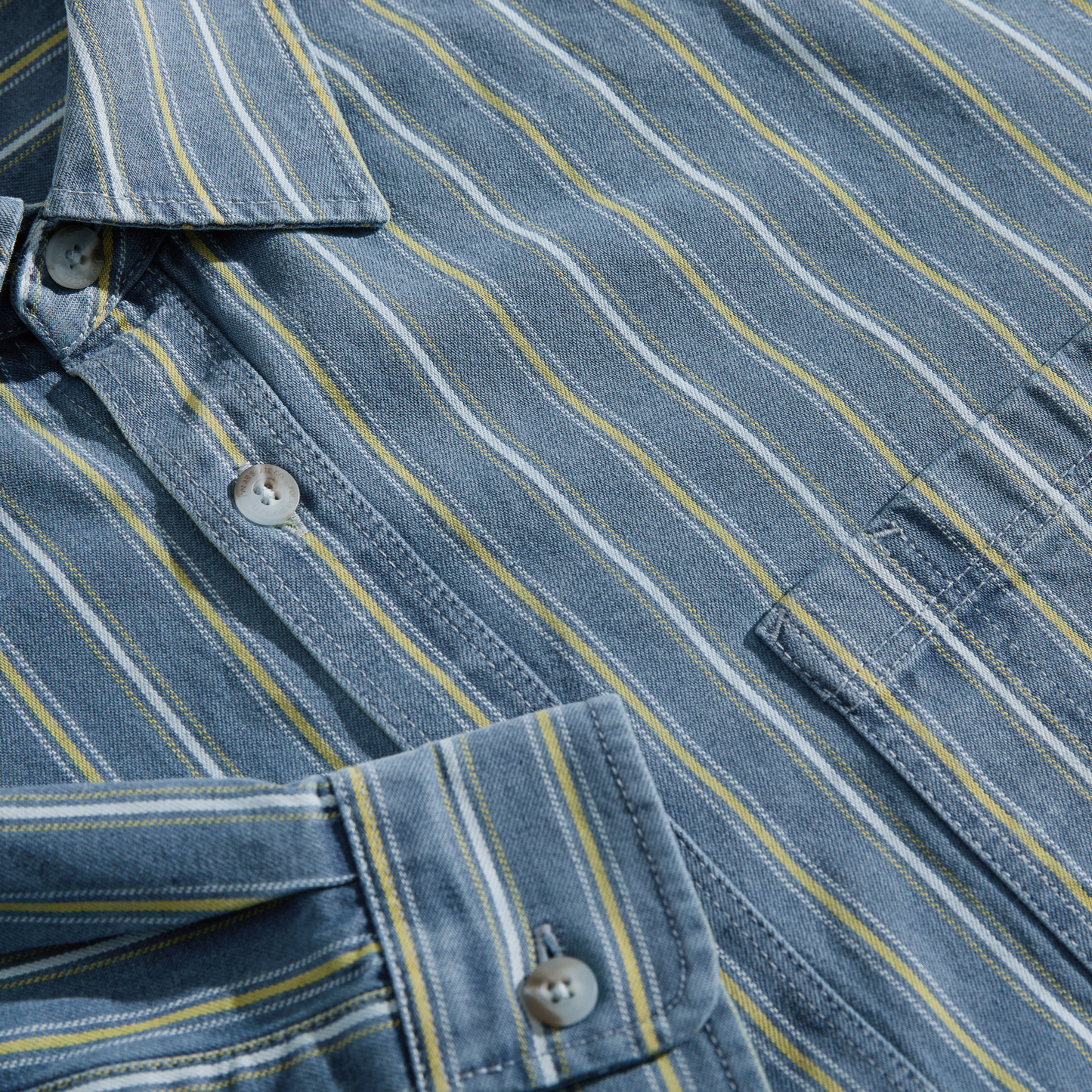 Polar Skate Co. - Mike Shirt | Denim - Blue / Yellow