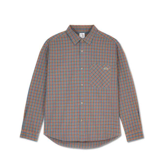 Polar Skate Co. - Mitchell LS Shirt - Blue/Rust