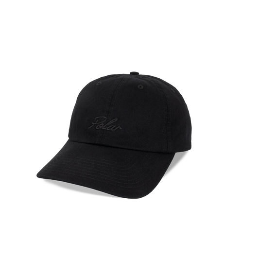 Polar Skate Co. - Sai Cap | Varsity Logo - Black/Black