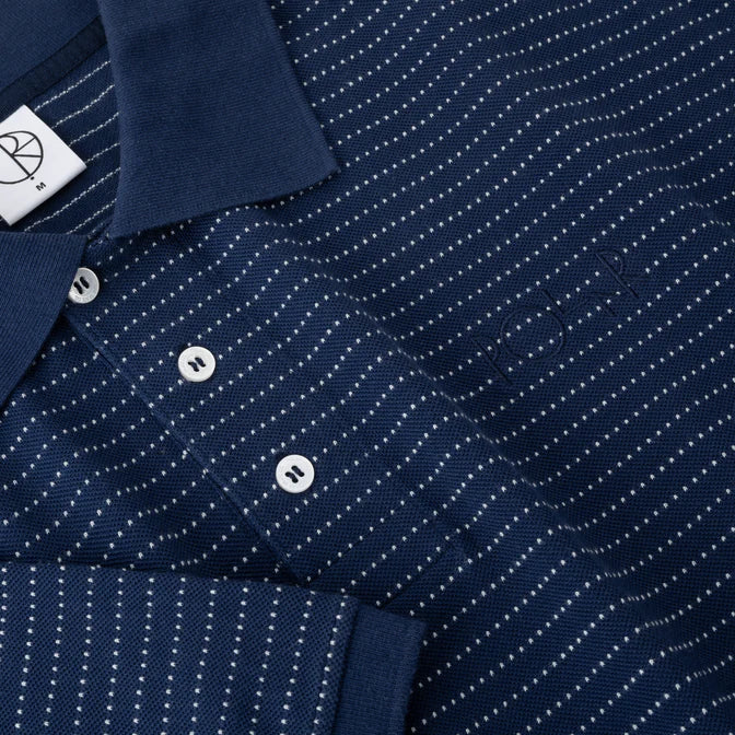 Polar Skate Co. - Surf Polo Shirt | Dots - Dark Blue