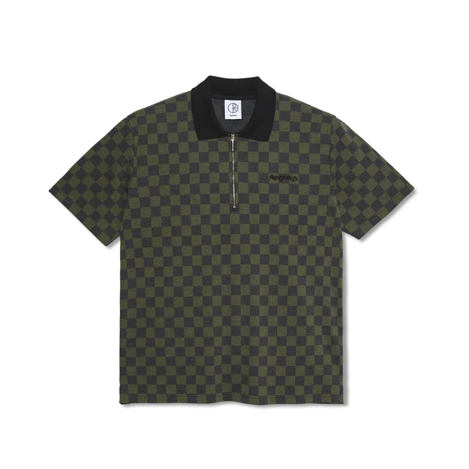 Polar Skate Co. - Jacques Polo Shirt - Checkered Black/Green