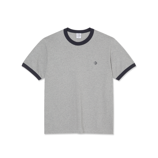 Polar Skate Co. - Ringer Tee - Heather Grey / Navy