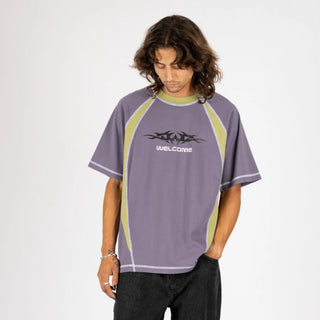 Welcome  - Rash Boxy Paneled Tee