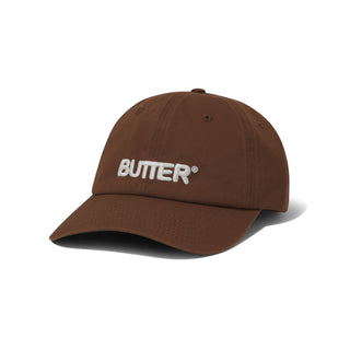 Butter Goods - Rounded Logo 6 Panel Cap Washed Brown