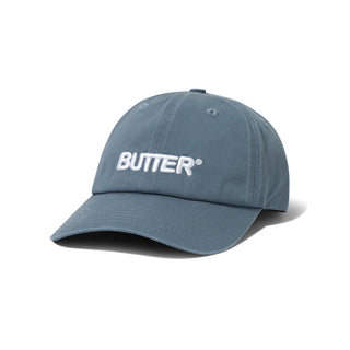 Butter Goods - Rounded Logo 6 Panel Cap Washed Ocean