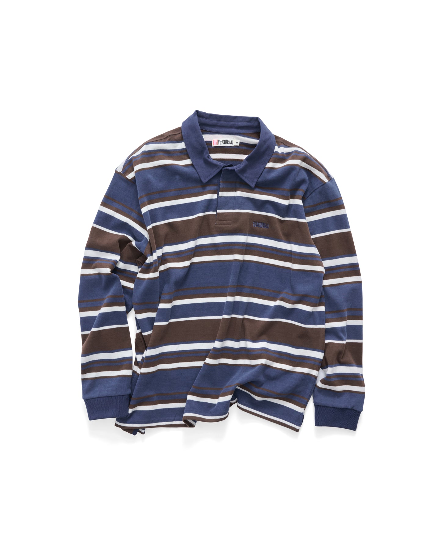 S/Double - Peach Stripe Rugby - Navy