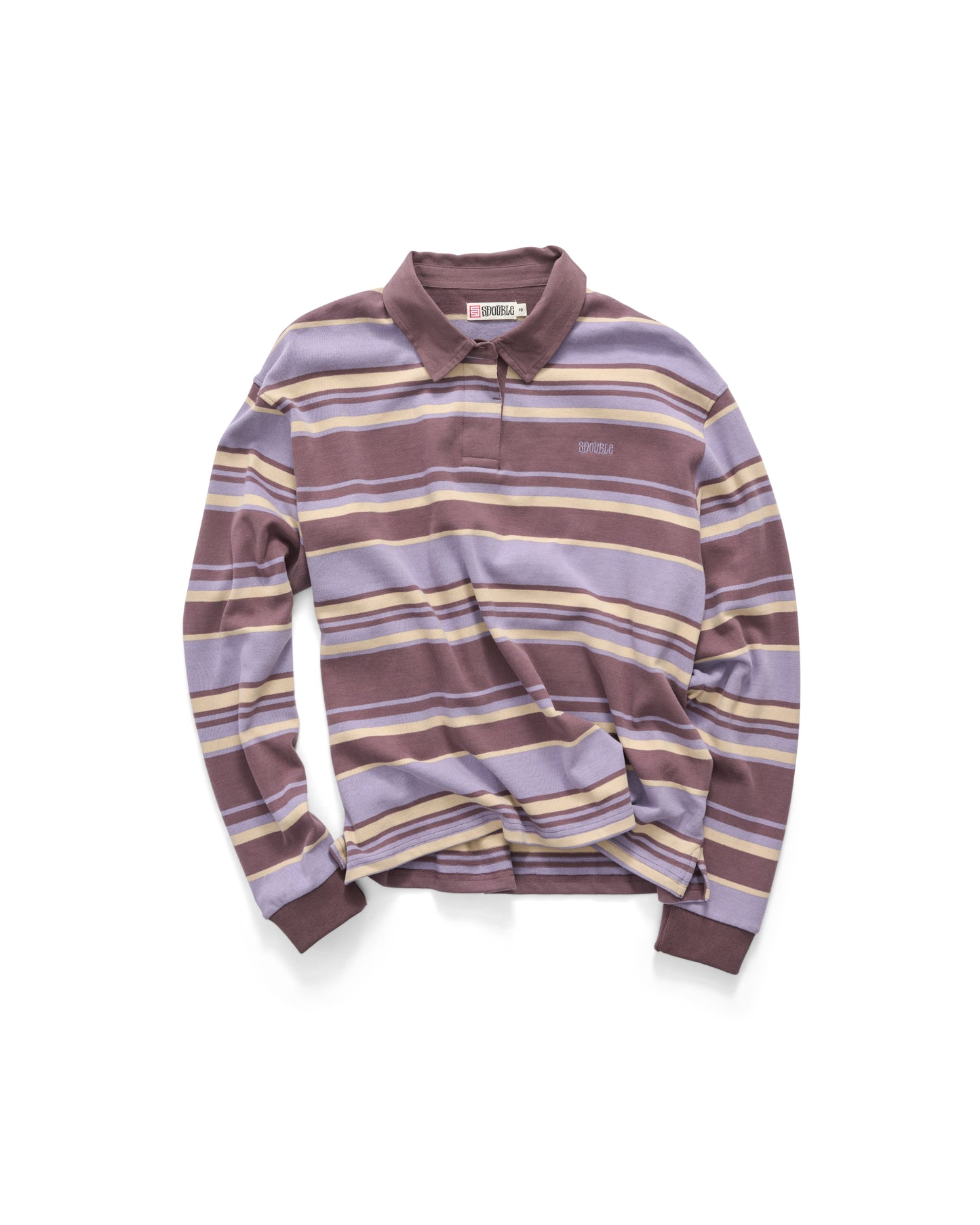 S/Double - Peach Stripe Rugby - Plum