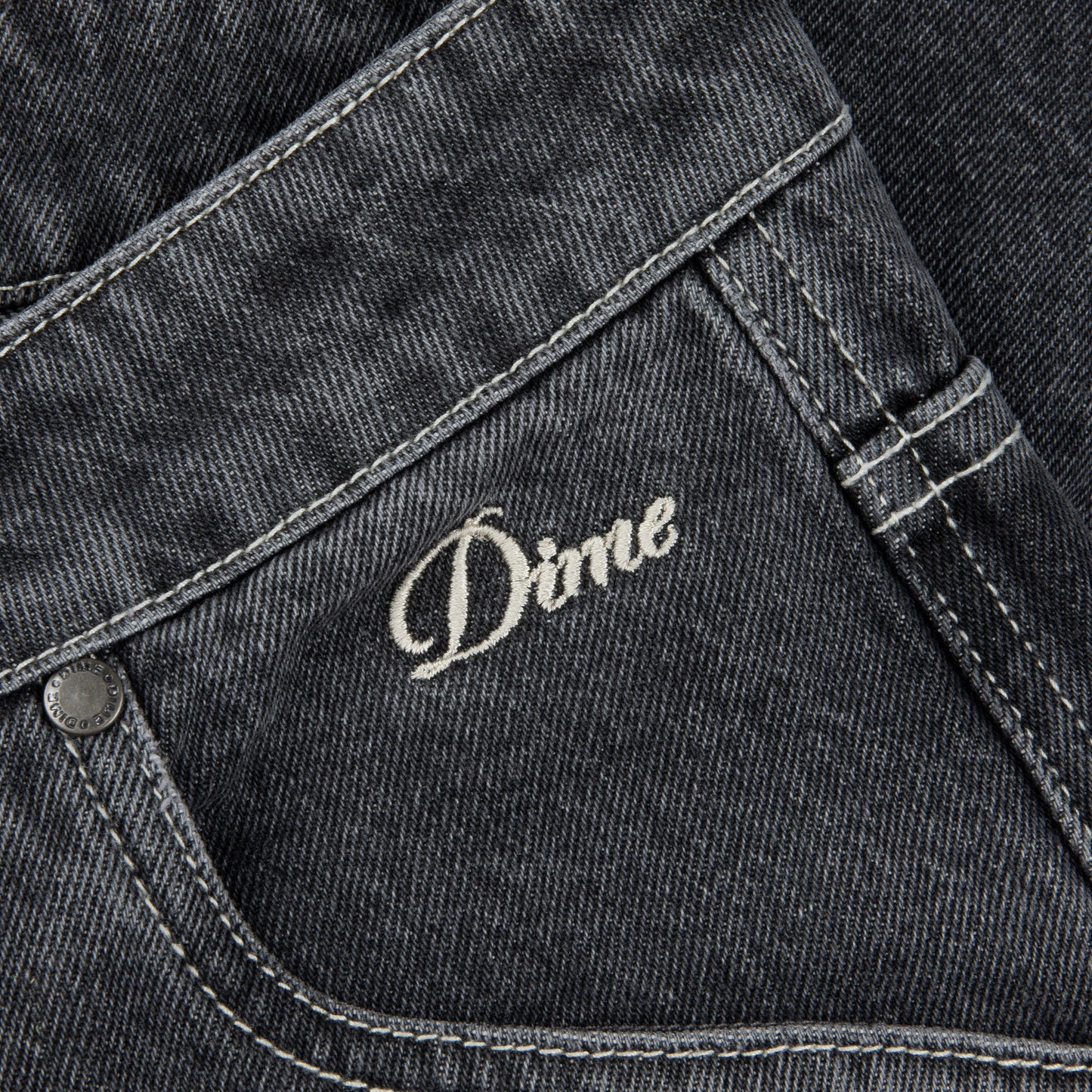 Dime - Classic Denim Shorts - Faded Black