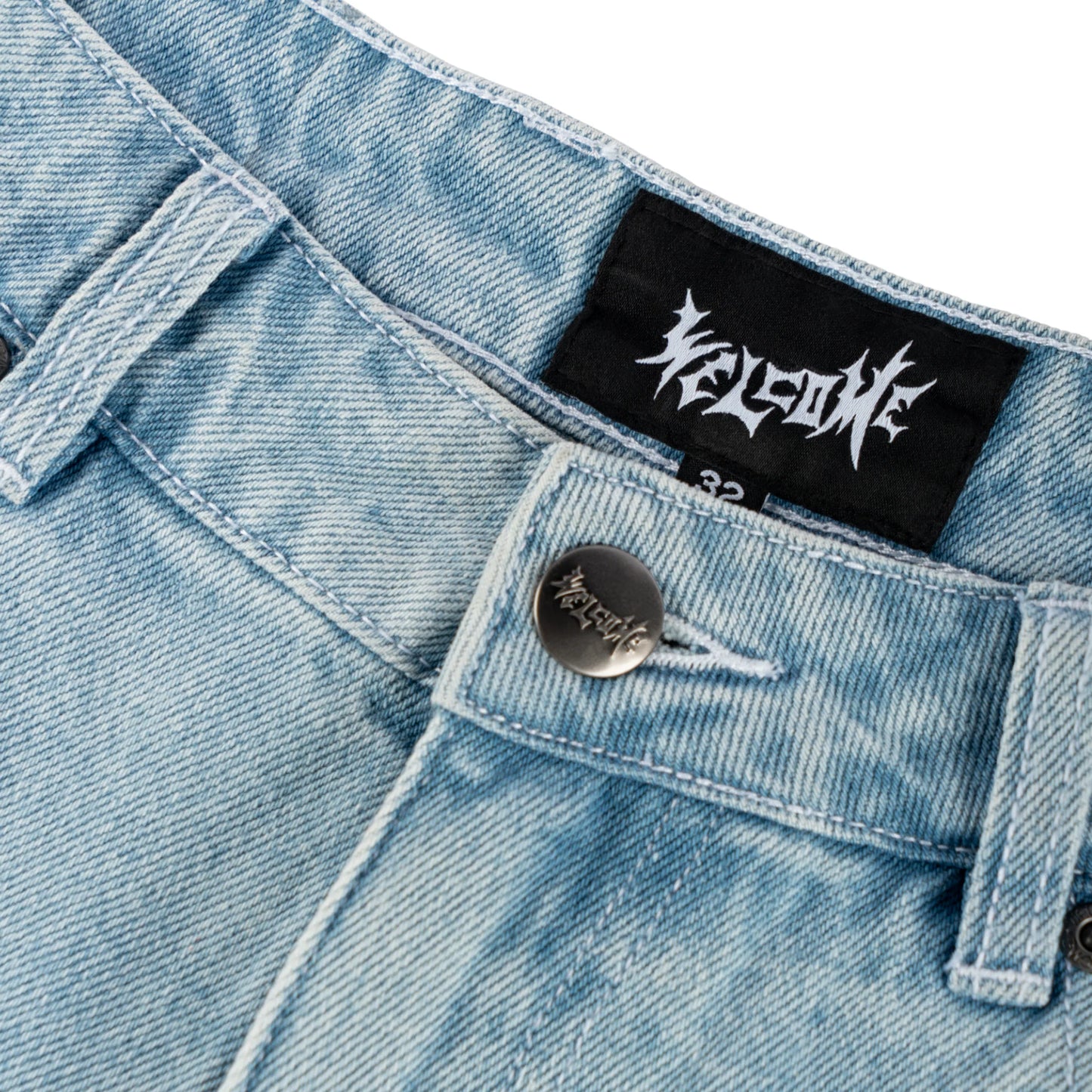 Welcome Skateboards - Linger Baggy Denim Short - Washed Blue