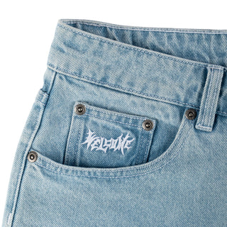 Welcome Skateboards - Linger Baggy Denim Short - Washed Blue