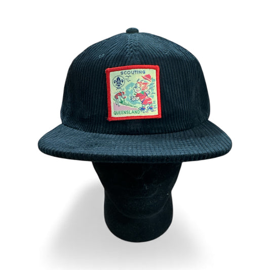 Parliament Queensland Vintage Patch - Cord Hat (Scouting Queensland Red Trim)