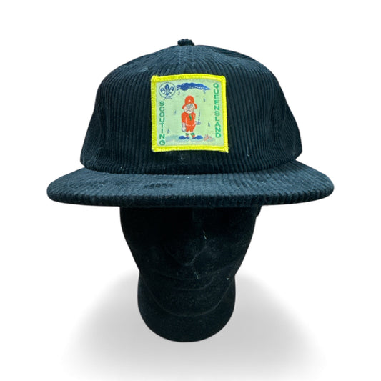 Parliament Queensland Vintage Patch - Cord Hat (Scouting Queensland Yellow Trim)