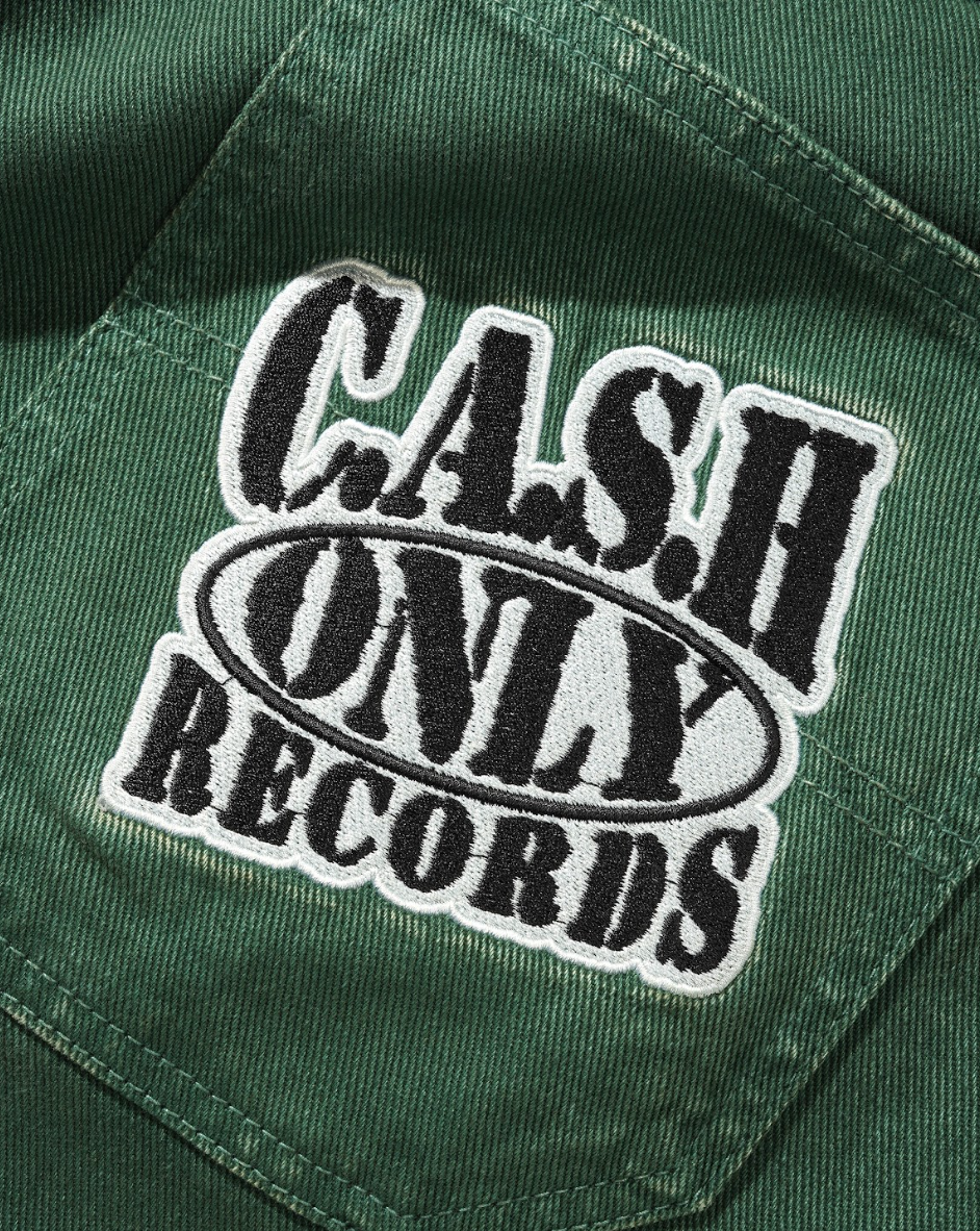 Cash Only - Records Denim Shorts - Army