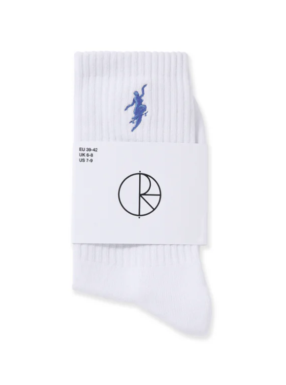Polar Skate Co. - No Comply Socks - White/Blue