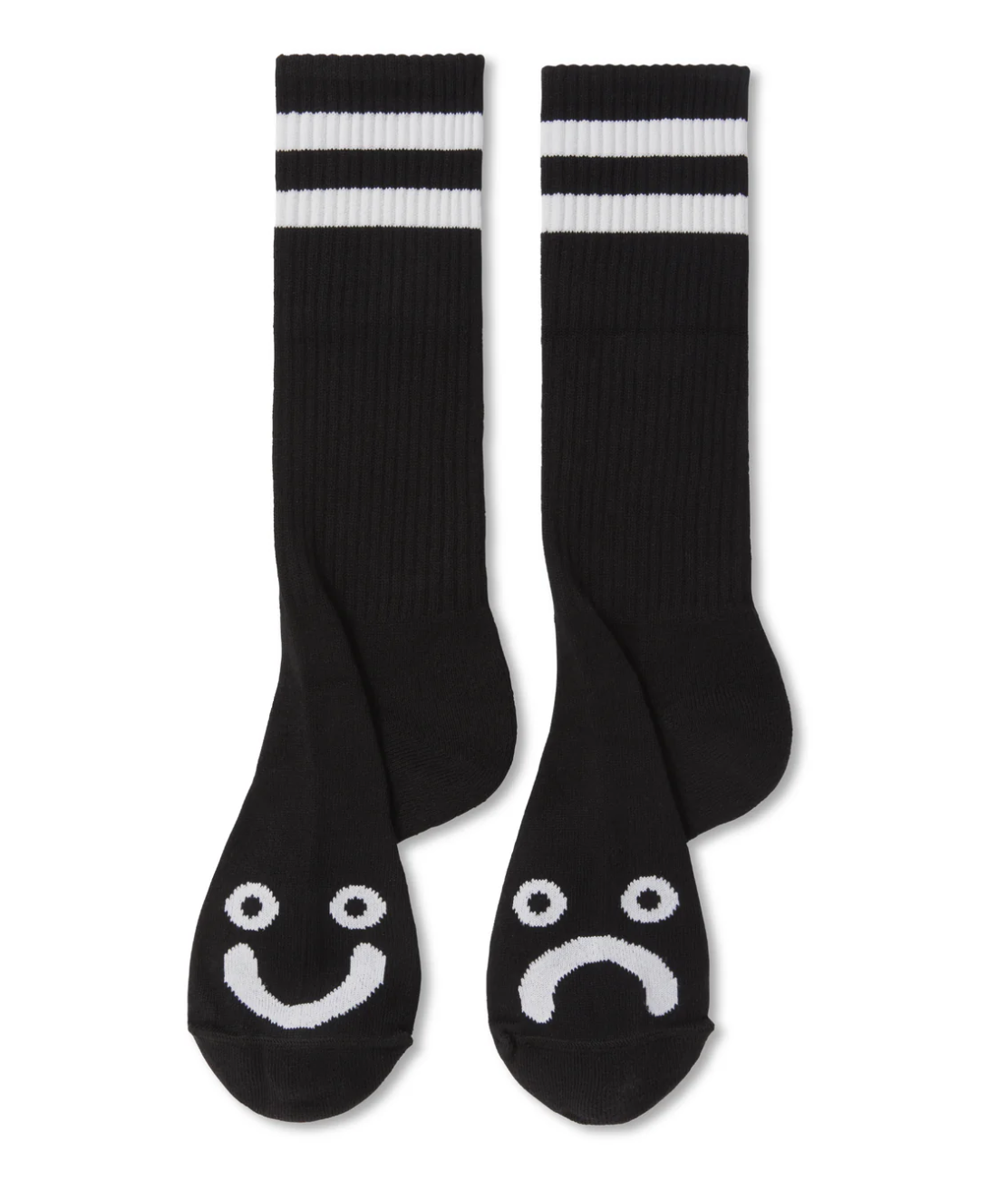 Polar Skate Co. - Long Happy Sad Socks - Black