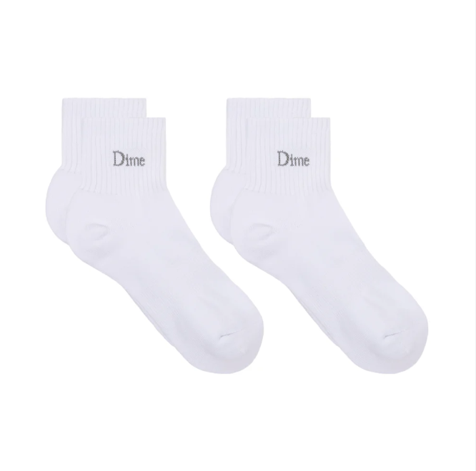 Dime - Classic 2 Pack Socks - White