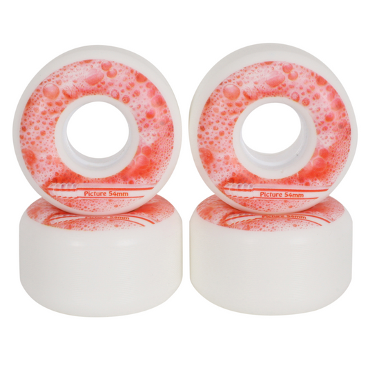 Picture Wheel Co - Strawberry Milkshake 54mm 80a Plastic Core Soft wheels