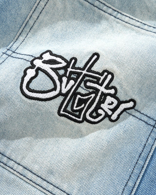 Butter Goods - Scribble Denim Jeans - Faded Light Blue