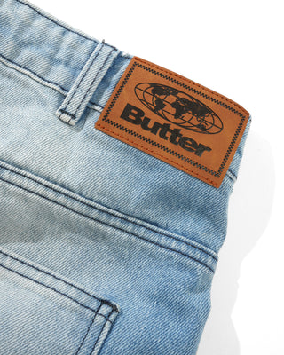 Butter Goods - Scribble Denim Shorts - Faded Light Blue