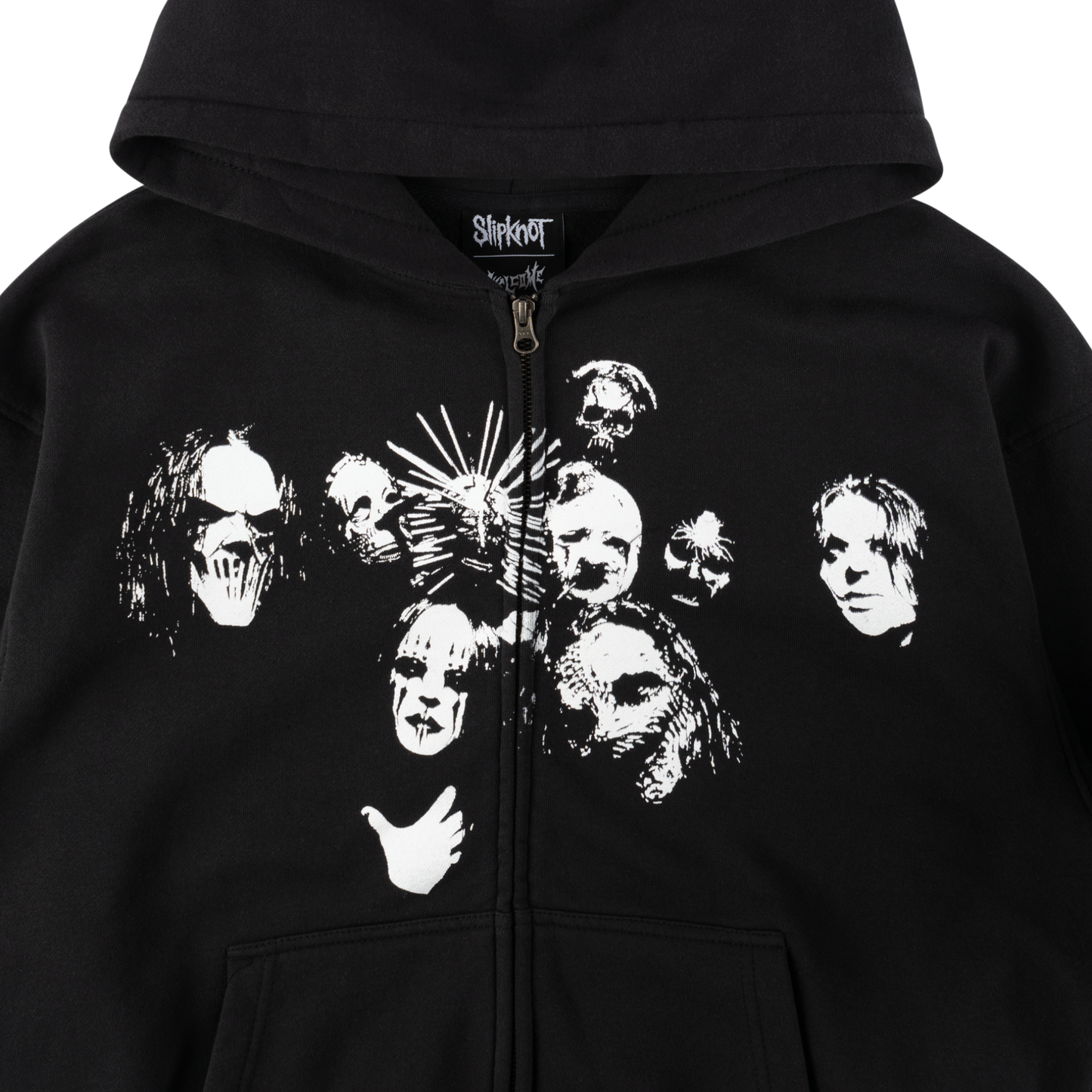 Welcome Skateboards x Slipknot - Nonagram Zipped Hoodie Black