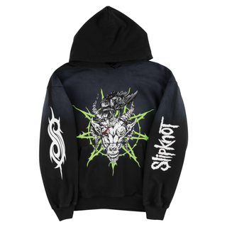 Welcome Skateboards x Slipknot - Ravenous Distressed Sun Fade Hoodie Black