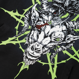 Welcome Skateboards x Slipknot - Ravenous Distressed Sun Fade Hoodie Black