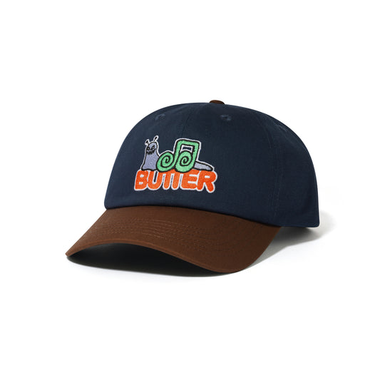 Butter Goods - Snail 6 Panel Cap - Navy / Walnut