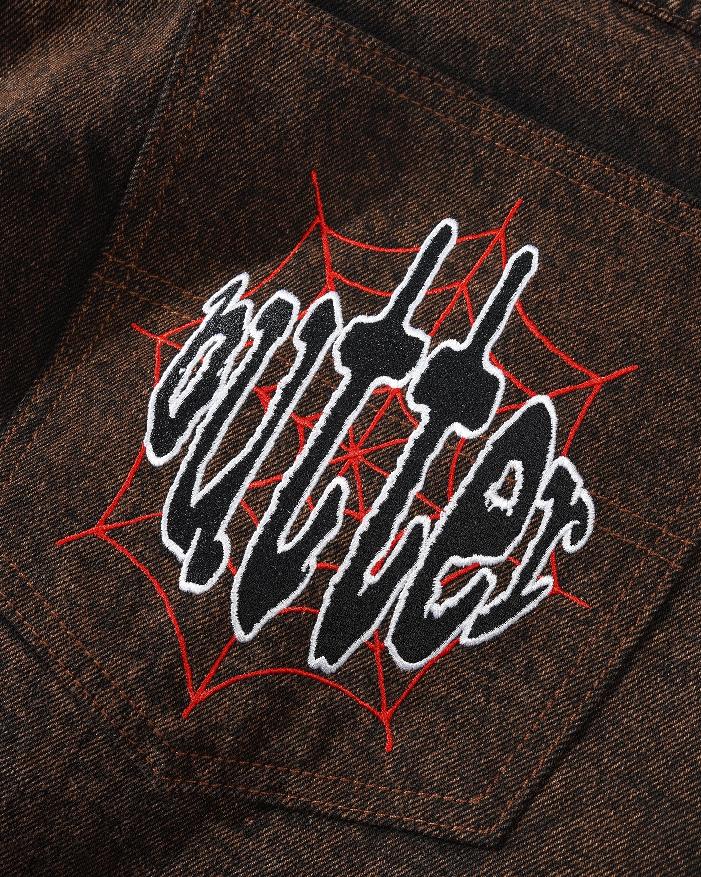 Butter Goods - Spider Denim Shorts - Acid Brown