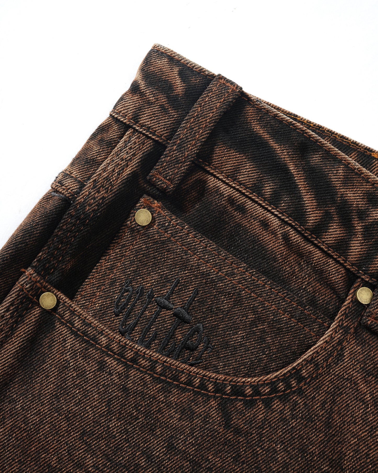 Butter Goods - Spider Denim Shorts - Acid Brown