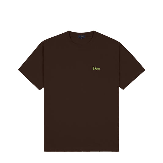Dime - Classic Small Logo T-Shirt - Deep Brown
