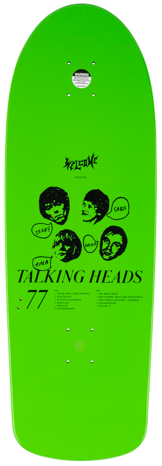 Welcome Skateboards x Talking Heads - Psycho On Boar 10" (Green Dip) Deck