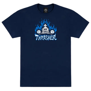 Thrasher - Who Cares T-Shirt Navy