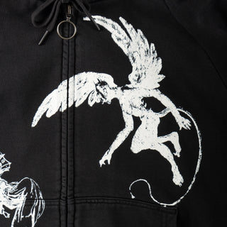 Welcome - Duality Cropped Zip Hood Black