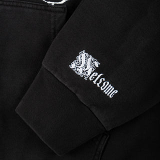 Welcome - Duality Cropped Zip Hood Black