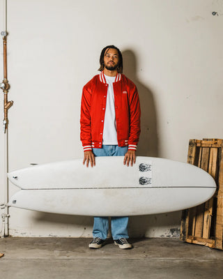 Welcome - Union Varsity Jacket Red/Bone