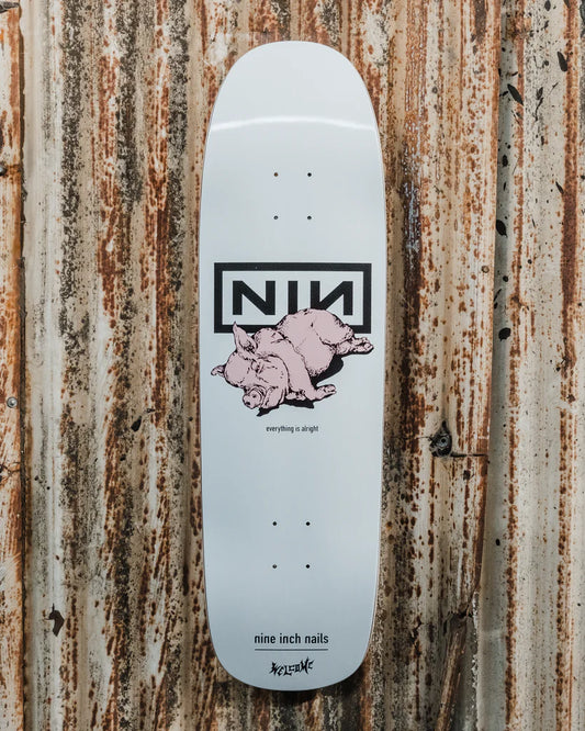 Welcome Skateboards x Nine Inch Nails - Pig on Golem 9.25" White