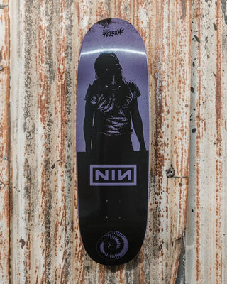 Welcome Skateboards x Nine Inch Nails - Burn Deck on Boline 2 - 9.0" Purple/ Black Dip Deck