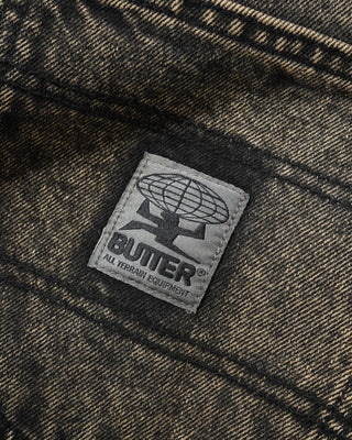Butter Goods - Wide Cut Denim Jeans - Acid Washed Brown