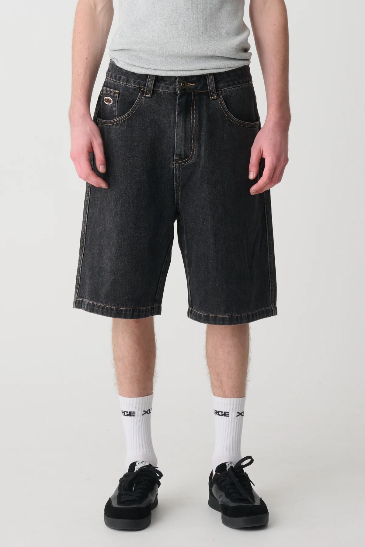XLARGE - Baggy Bull Denim 91 Short - Washed Black