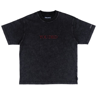 Welcome x Dark Souls - You Died Distressed Tee Vintage Black